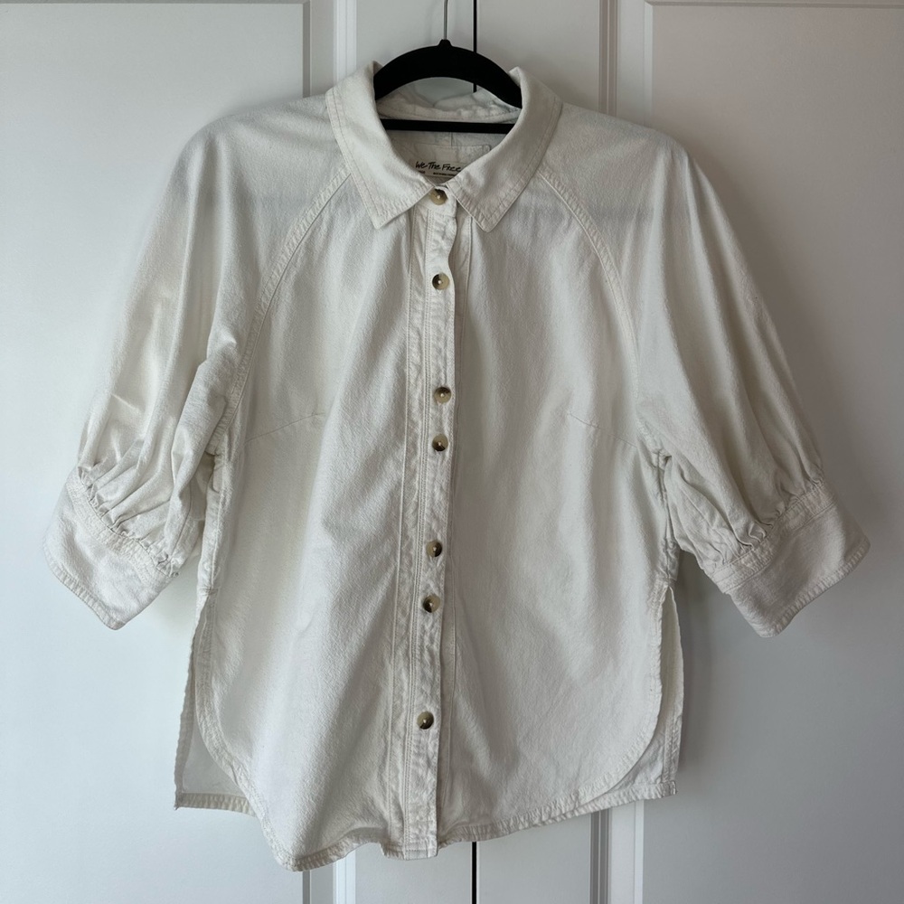 Free People We The Free Ellie Solid Top Optic White (Size L)
